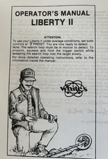 WHITES LIBERTY II METAL DETECTOR OPERATOR INSTRUCTION MANUAL