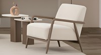 WeißEs Wohnzimmer-Set – Bequemer Sessel Und Runde Beistelltische FüR Ihr Zuhause
