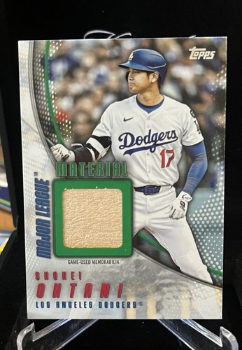 Shohei Ohtani [Green] #MMU-SO 2025 Topps Update Major League Materials card
