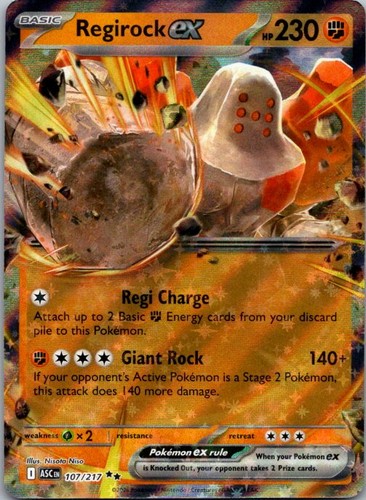 SV10: The Glory of Team Rocket #055/098 Regirock ex pokemon nm