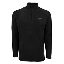 COLUMBIA Men"s Pine Ridge Half Zip Fleece Pullover Sweatshirt, Medium - Black