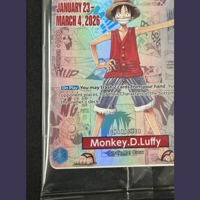 BGS 10 ゴールド】ルフィ バスケ P-055 プロモ 英語 m149 Luffy P-055