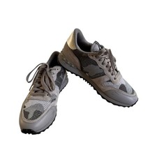 Valentino Garavani Rockrunner sneakers in camouflage suede and mesh grey 38.5