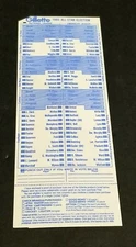 1985 GILLETTE BASEBALL ALL STAR GAME BALLOT UNPUNCHED NEW CONDITION 