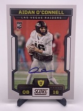 2023 Panini Score #310 Aidan O'Connell Raiders RC Rookie AUTO