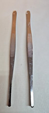 Lot of 2 10" Stainless Steel Tweezers/Forceps