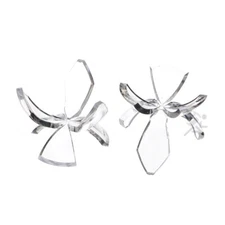 (3) 2-1/4" Reversible Three Prong Tulip Display Stands for Rocks, Eggs, Spheres