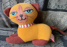 Vintage Dakin Fun Farm Made in Taiwan Siamese Cat Plush Stuffed Animal 1978 Tag