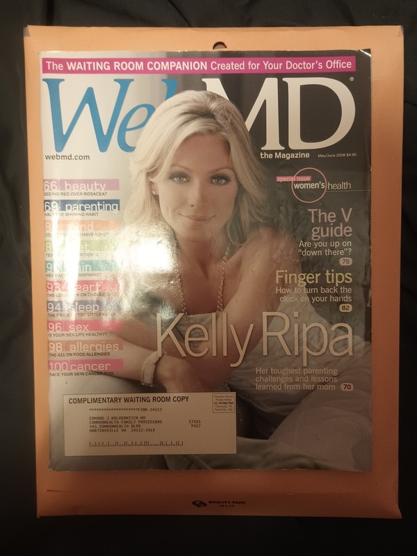2006 MAY / JUNE WebMD KELLY RIPA COVER SPECIAL WOMEN'S HEALTH ISSUE 
