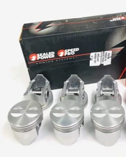 SEALED Power Flat Top 4vr Pistons Set/6 for 1963-1970 Chevy 230 6-cylinder STD