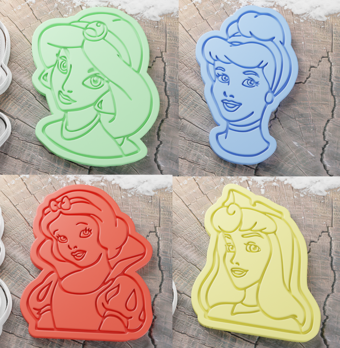 Disney Princess Cookie Cutters Fondant Icing