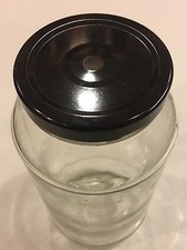 24oz Glass Jar Canister Container Black Twist Lid Multiuse Storage Arts Crafts
