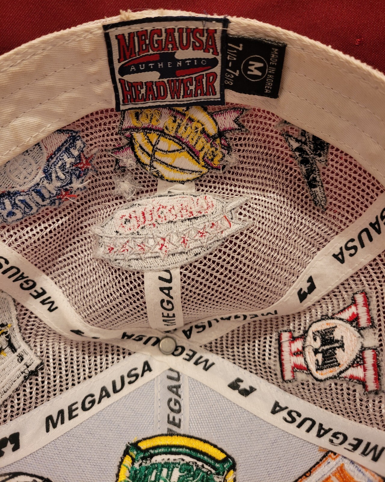 Mega USA NBA All Over Logo Patch Mesh Back Hat Cap Al… Gem