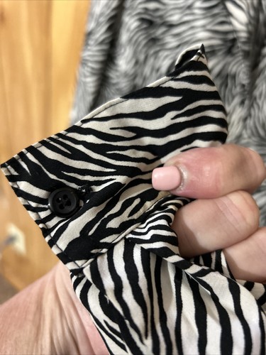 Camicetta Element Tg XL Stampa Zebra Manica Lunga Bottoni Abbigliamento Lavoro Ufficio Casual - Foto 5 di 9