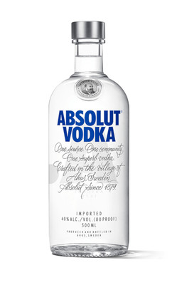 (27,76 /l) Absolut Vodka 40% 0,5l Flasche Wodka