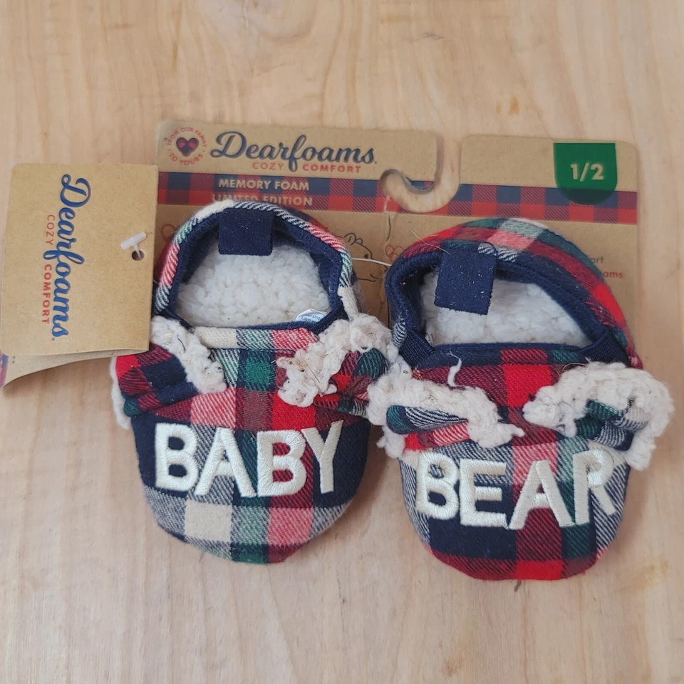 Zapatillas Dear Foams bebé talla 1/2 bebé oso a cuadros Foto 4 de 4