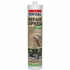 Soudal Express Repair Cement Gap Filler Crack Repair 300ml Grey, Beige or Red