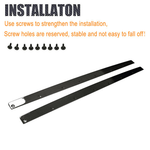 Fit For Audi A6 RS6 C7 13-18 Real Carbon Fiber Side Skirts Extension Lip Spoiler - Bild 10 von 12