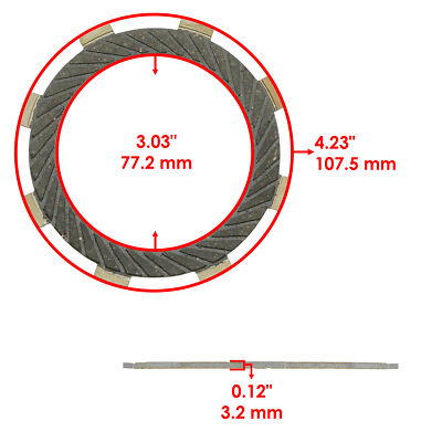 Clutch Friction and Steel Plates Kit for Kawasaki Fury 125 Fury