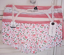 Laura Ashley 5 pack Cotton Womens Boyshorts Panties Size Med, Large NWT