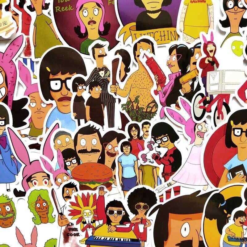 BOB'S BURGERS Stickers [A] CARTOON Characters~Vinyl Waterproof ...