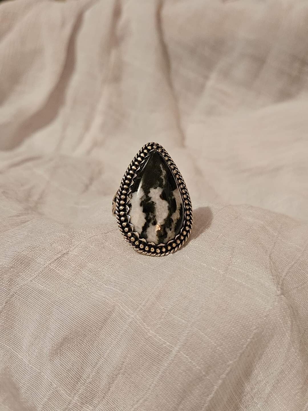 Zebra Jasper Ring - image 1
