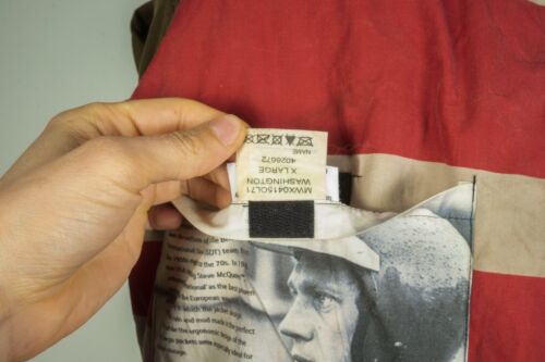 -Giacca uomo Barbour Washington Steve McQueen cera marrone biker con cintura taglia XL - Foto 12 di 14
