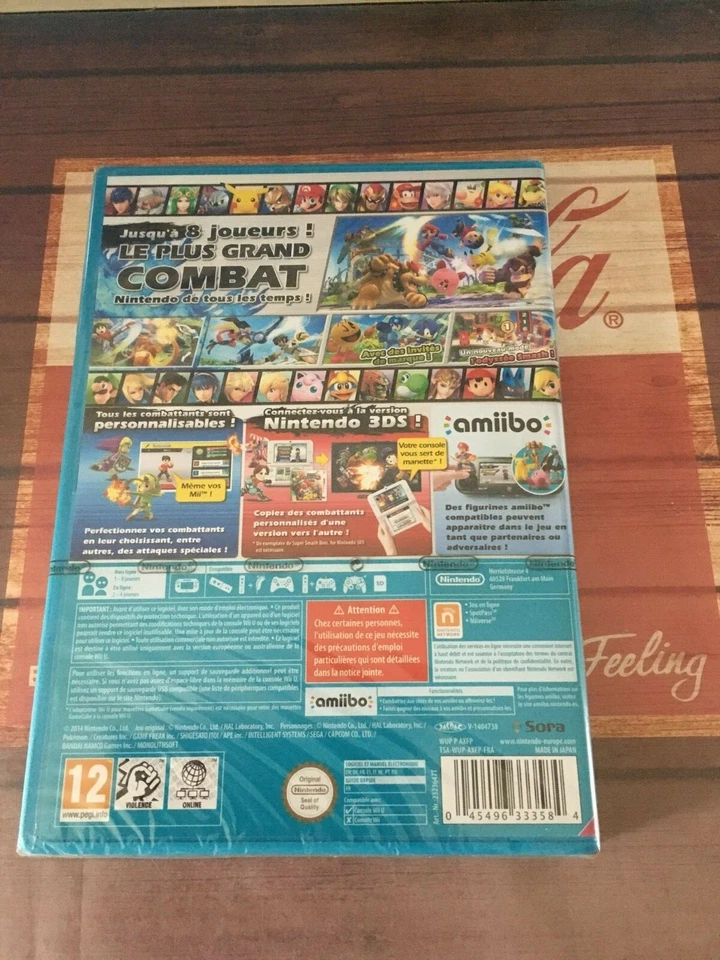 SUPER SMASH BROS NINTENDO WII U  neuf blister new sealed NINTENDO 1ERE VERSION ! - Photo 3/4