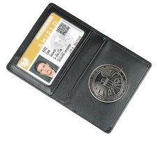 The Avengers Agents of S.H.I.E.L.D.Shield Badge in Leather Wallet or Holder