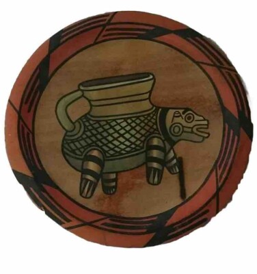 Antique Home Decor Plate Collectible Piece Signed Art Panama