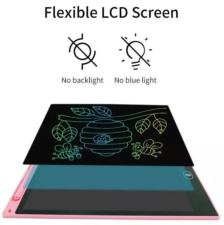 12 inch LCD Writing Drawing Tablet Pad eWriter Notepad Boogie Graphic Board Pad - Image 4 of 4