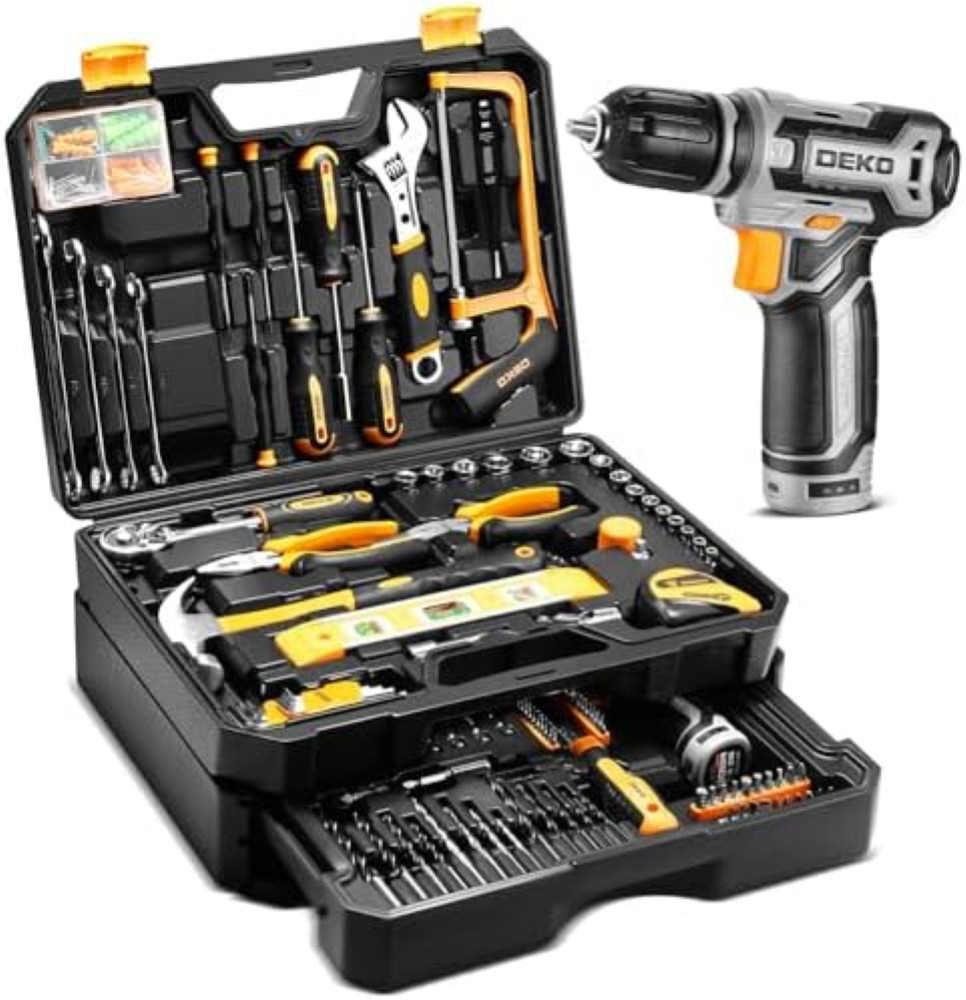 Super Set DEKO 238 Pezzi con Trapano 12V | La Tua Officina Mobile