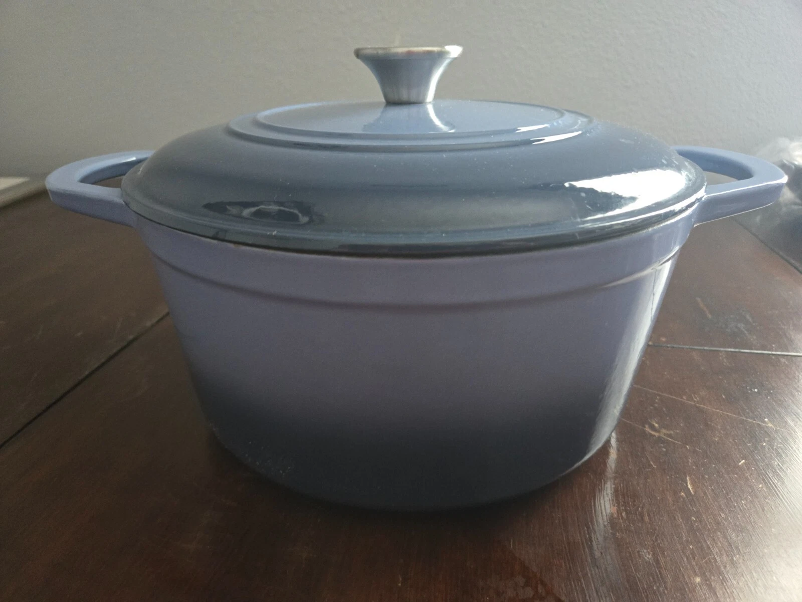 Our Table 6 Quart Enameled Cast Iron Dutch Oven With Lid In Denim