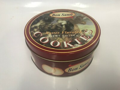 Vintage Bon Sante Butter Flavored Cookies Collector Tin from Australia
