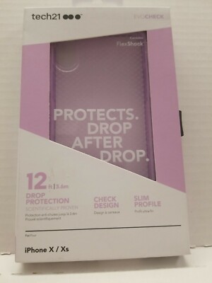   Tech21 Evo Check Case Cover for Apple iPhone X iPhone XS Orchid Purple 5.8 