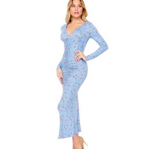 NWT Velvet Torch Floral Ruched Front 
