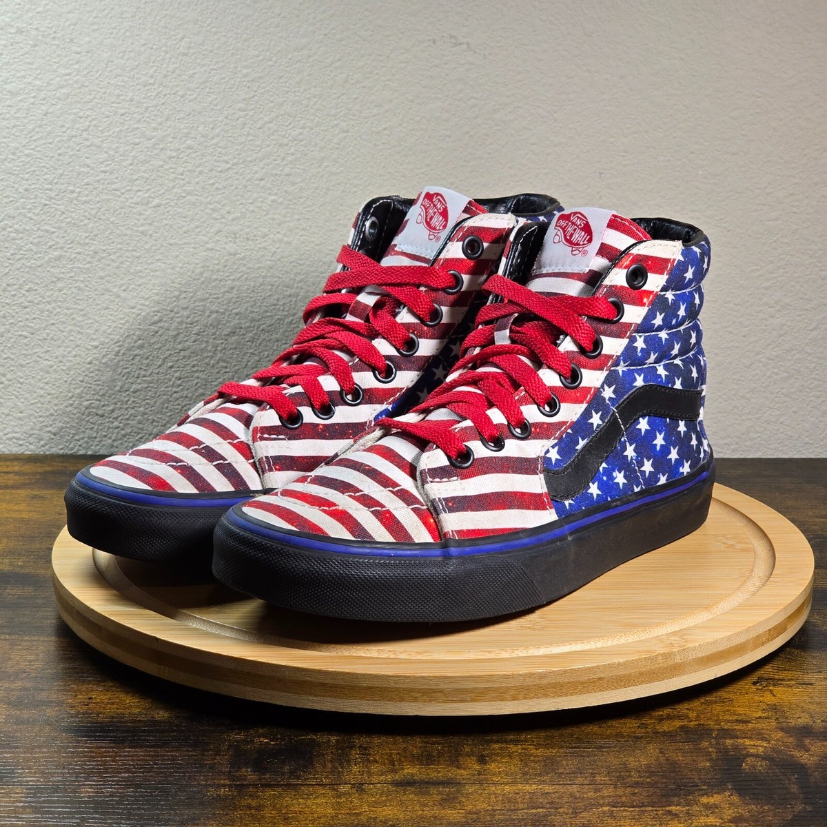 Vans Sk-8 Hi Boy's Shoes Size Stars and Stripes