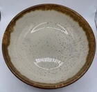 Vintage MCCoy 1423 Drip Style Bowl Tan Brown 8" Diameter 2.5" Height
