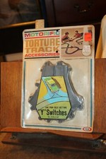 Ideal 1965 MOTORIFIC Slot Car Torture Track Sealed On Card Pair Y Switches