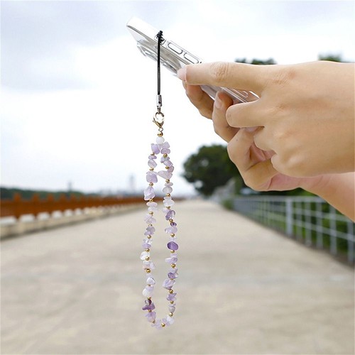 Stone Beaded Crystal Anti Lost Phone Strap Telephone Wrist Lanyard Phone Chain. - Picture 6 of 20