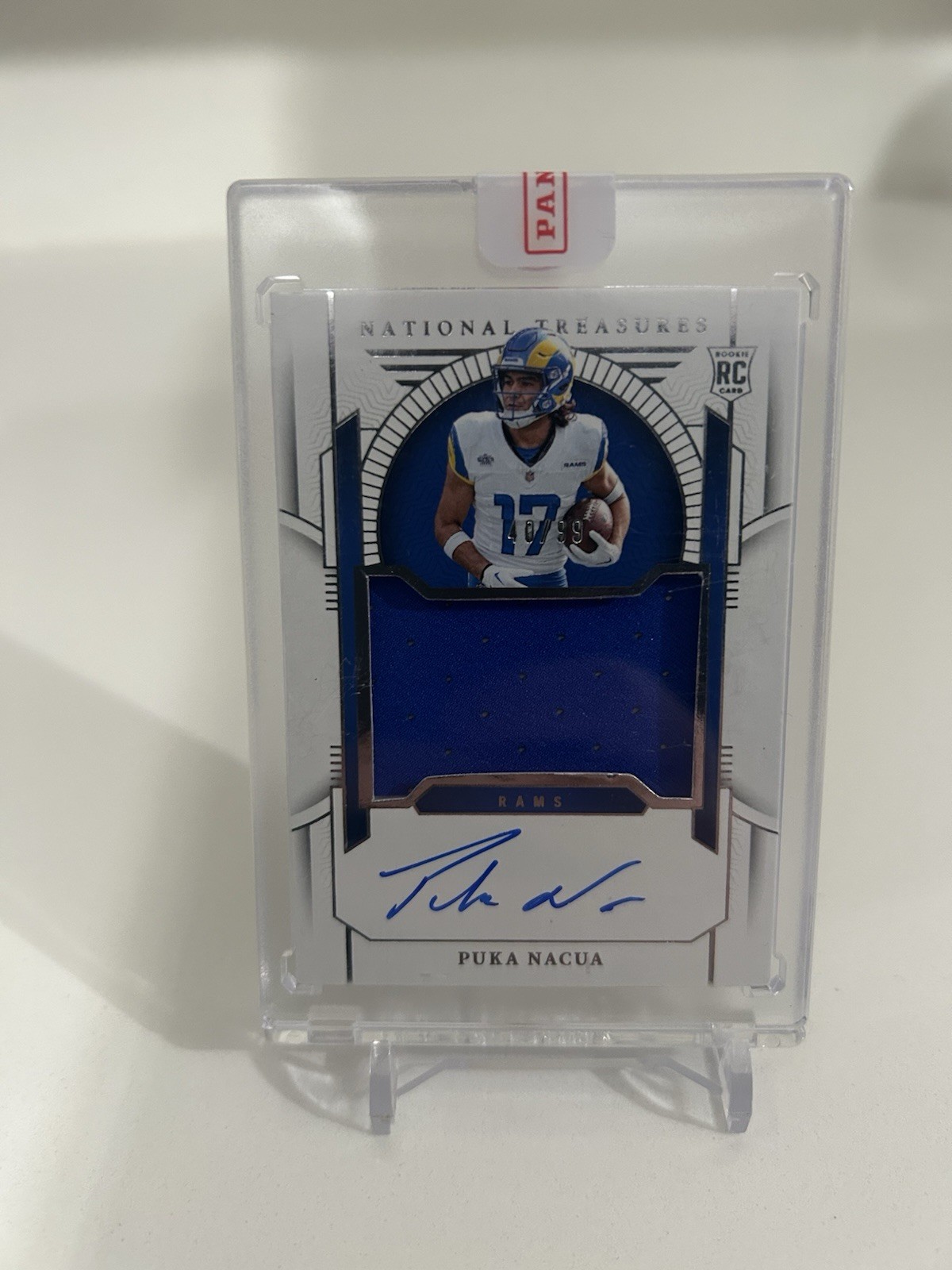 2023 National Treasures Puka Nacua True RPA /99 Rookie Patch Autograph #183 Rams