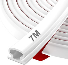 Selbstklebende T&uuml;rdichtung Gummidichtung f&uuml;r Fenster & T&uuml;ren &ndash; Zugluftstopper, L