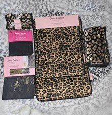 Juicy Couture Black Leopard Bathroom Glow-Up Set Shower Curtain Liner Towels Rug