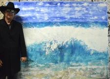 Mark Little Seascape Ocean Professional Painting 84”X62” (7 Foot) Abstract XL