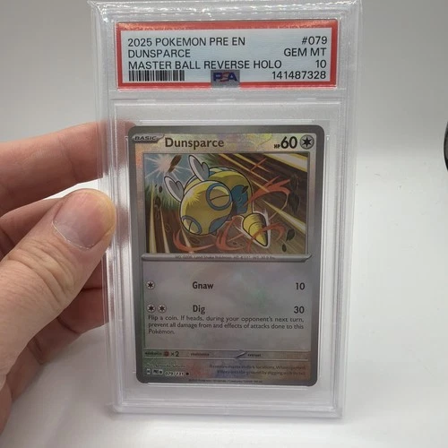 PSA 10 Dunsparce Master Ball Reverse Holo 079/131 Prismatic Evolutions Pokémon