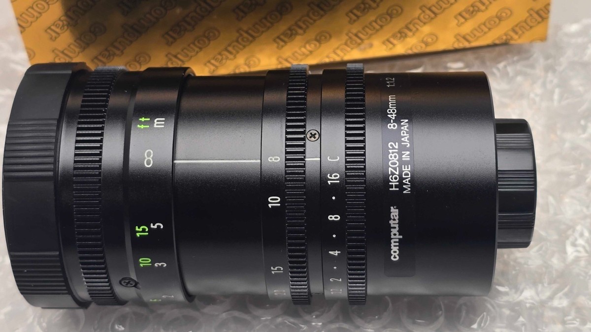 Computar H6Z0812 8–48mm F1.2 6X Manual Zoom C-Mount Lens 1/2