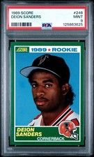 Score 1989 Deion Sanders #246 Atlanta Falcons Rookie Card PSA 9 . rookie card picture
