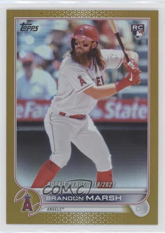 2022 Topps Update Rookie Debut Gold Foil Brandon Marsh #US35 Rookie RC bp9