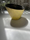 Vintage MCM Shawnee Pottery Liana Planter 1006 Yellow Copper Slant Bowl No Chips