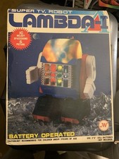Horikawa Toys Boxed Battery Operated Super TV Robot Lambda-I 1990 HTF RARE USED 
